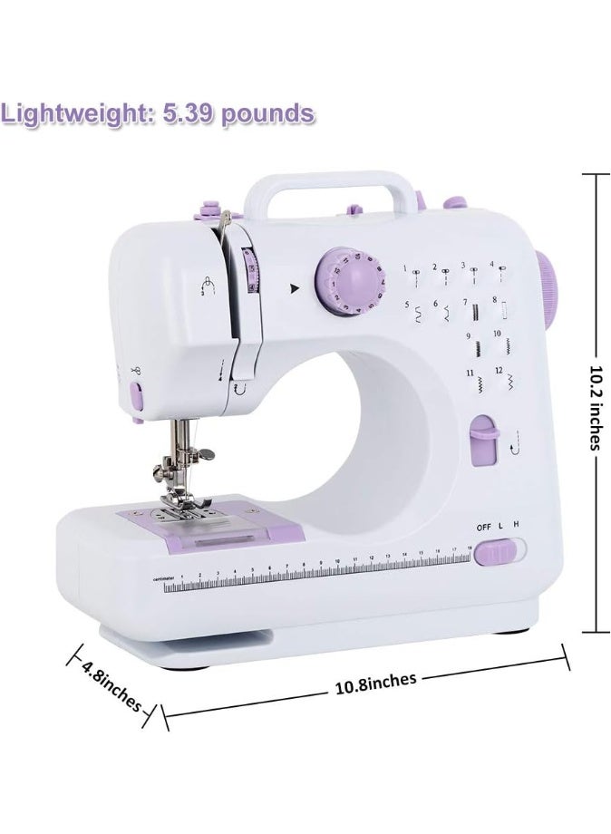 SUNEX Portable Mini Electric Sewing Machine, 12 Built-in Stitches, Foot Pedal, Multi-Purpose - Image 3