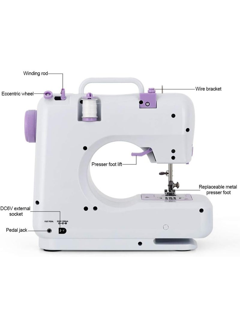 SUNEX Portable Mini Electric Sewing Machine, 12 Built-in Stitches, Foot Pedal, Multi-Purpose - Image 5