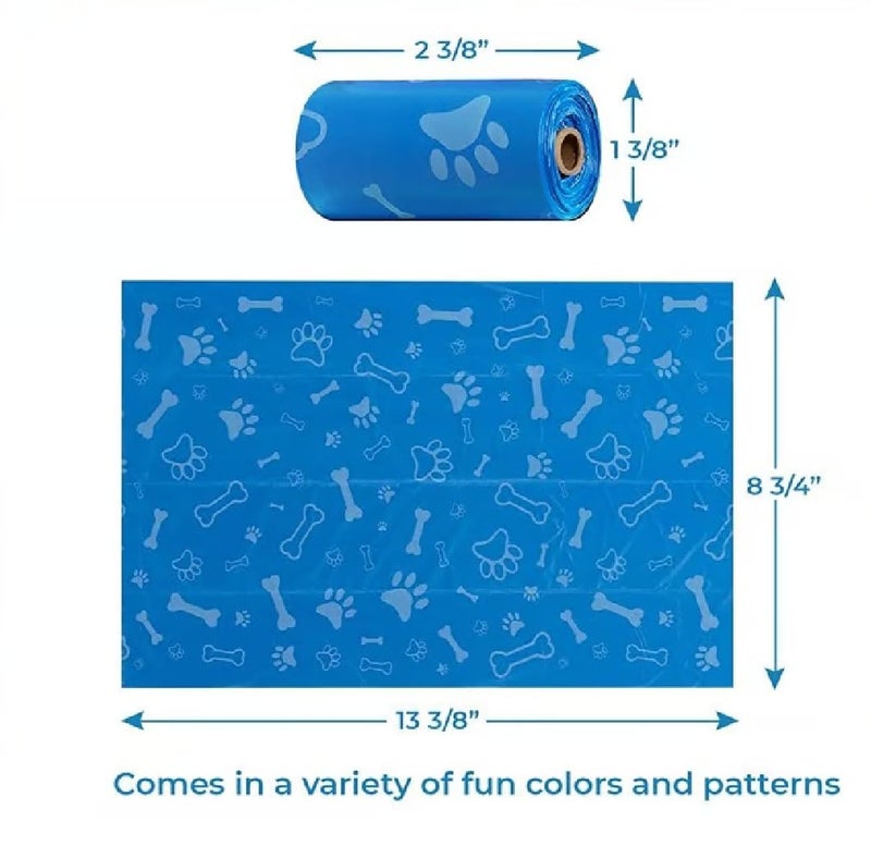 Agirav Tails poop Bags for Dog Waste, diaper disposal or waste bags Extra Thick Strong 100% Leak Proof Dog Waste Bags(Multicolor, 8 Rolls, 120 Bags) - Image 2