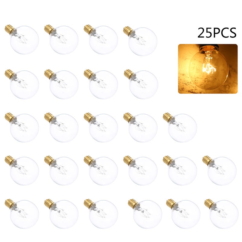 AC230V G40 Globe Tungsten Incandescent Bulb Lamp 25 Pack E12 Base Socket Holder IP44 Water Resistance Warm White for String Light Home Party Decoration Wedding Function Portable - Image 3