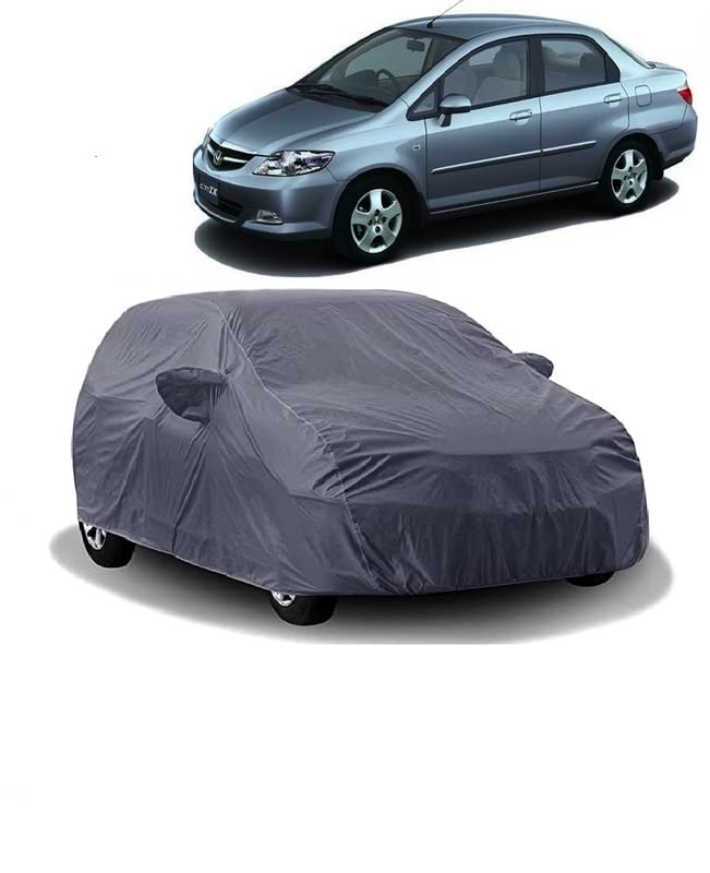 Carigiri Grey Car Body Cover for Honda City ZX [2005-2008](Triple Stitched,Mirror Pockets,UV Resistant,Dustproof)(Models-2005, 2006, 2007, 2008) - Image 1