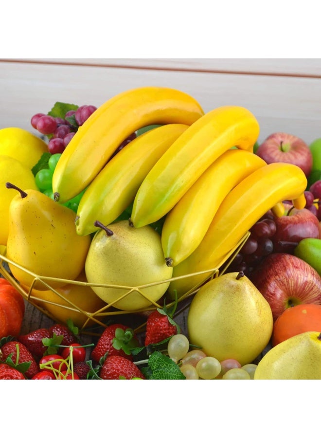 6Pcs Artificial Yellow Bananas Lifelike Simulation 1:1 Artificial Fruit Banana Artificial Fake Fruit Home Display Decoration for Still Life Paintings,Storefront Decoration,Kitchen Decor(20cm) - Image 2