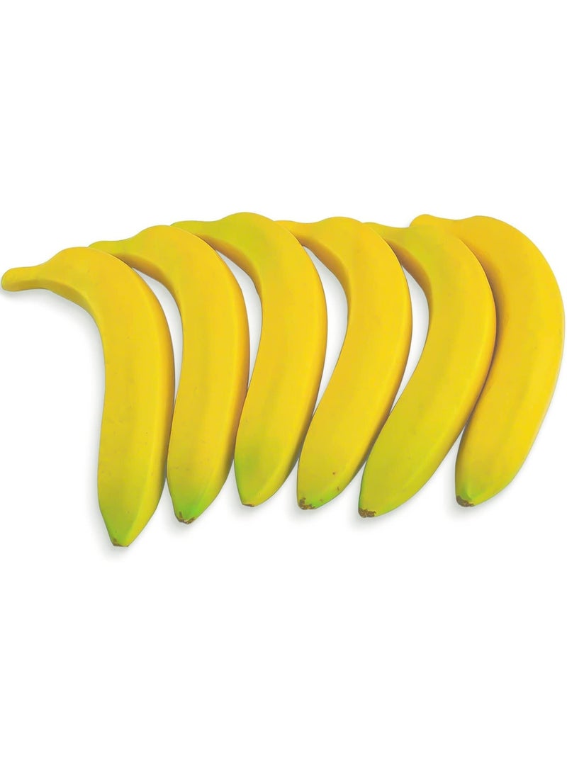 6Pcs Artificial Yellow Bananas Lifelike Simulation 1:1 Artificial Fruit Banana Artificial Fake Fruit Home Display Decoration for Still Life Paintings,Storefront Decoration,Kitchen Decor(20cm) - Image 1