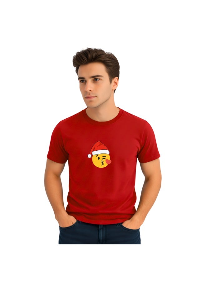 PRINTSHOP4ME Christmas Emoji Tshirt for Men-Fun Holiday Shirt-Casual Graphic Tee For Men Festive Party Outfit - Image 3