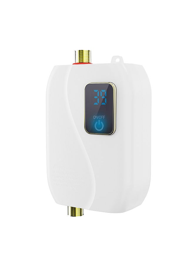 Generic - Instant Water Heater 220V 3000W Mini Electric Tankless Hot Water Heater Bathroom Kitchen Washing with LCD Display for Shower Bathroom Kitchen Washing UK Plug - Image 1