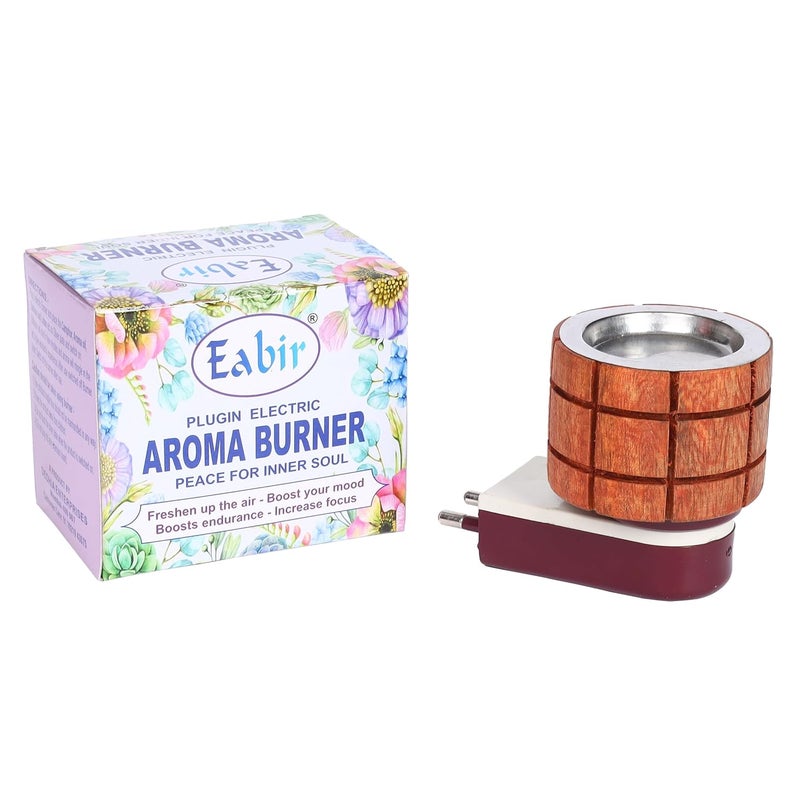 Eabir Wood Camphor Burner for Home Bhimseni Camphor 100 Gm I Kapoor Dani Camphor Diffuser for Home Fragrance Kapoor Dani Bhimseni Camphor 100 Gm Brown - Image 2