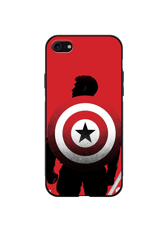 VR CREATIVE Protective Case Cover For Apple iPhone SE (2022) Captain America Design Multicolour - Image 1