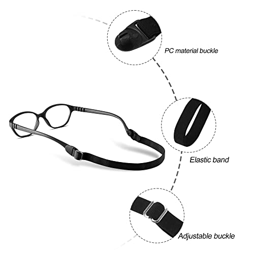 lvvfit Kids Glasses Strap Adjustable Eyeglasses Strap Elastic Eyeglass Band Sports Glasses Strap for Toddler Kids Boys Girls (4pcs Blue) - Image 2