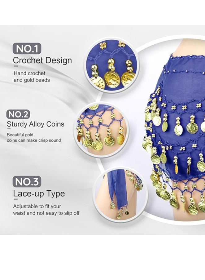 Women's Belly Dancing Belt Colorful Waist Chain Belly Dance Hip Scarf Belt - Image 2