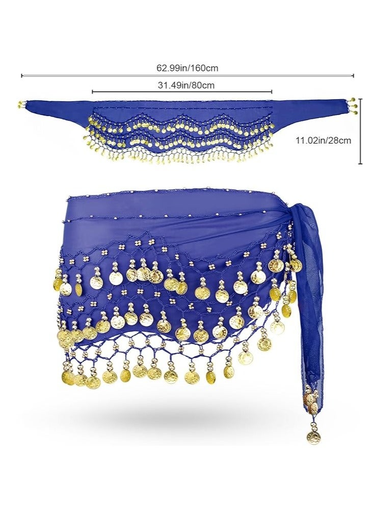Women's Belly Dancing Belt Colorful Waist Chain Belly Dance Hip Scarf Belt - Image 3