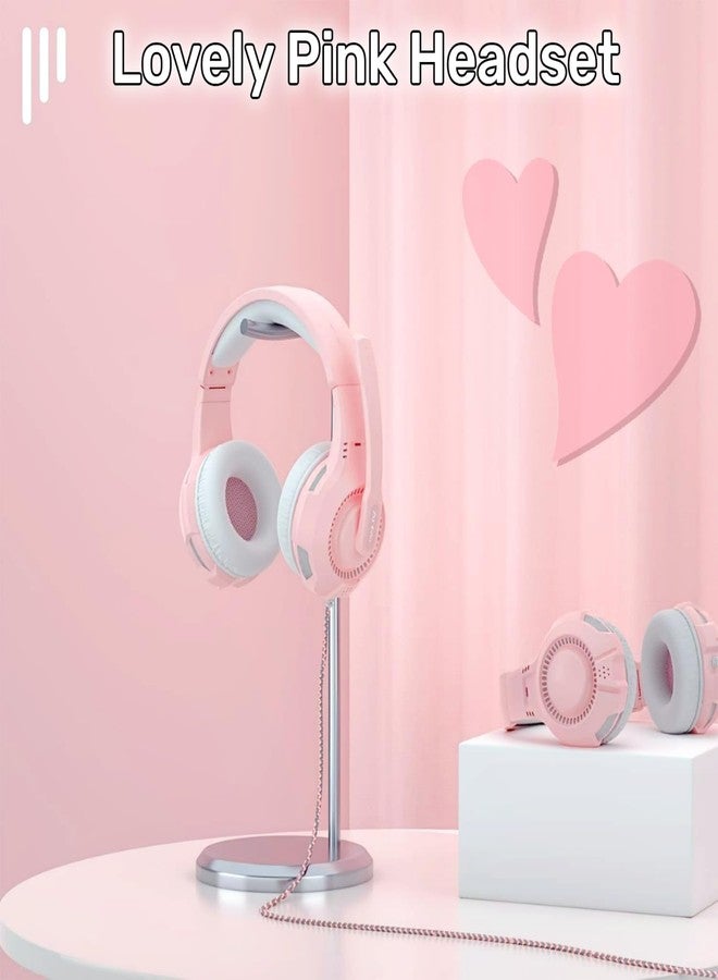 Annivia Anivia Headset Gaming Headsets - AH68S Wired Over Ear Headphone with Mic, Volume Control, Noise Isolating for Multi-Platform -Pink - Image 2
