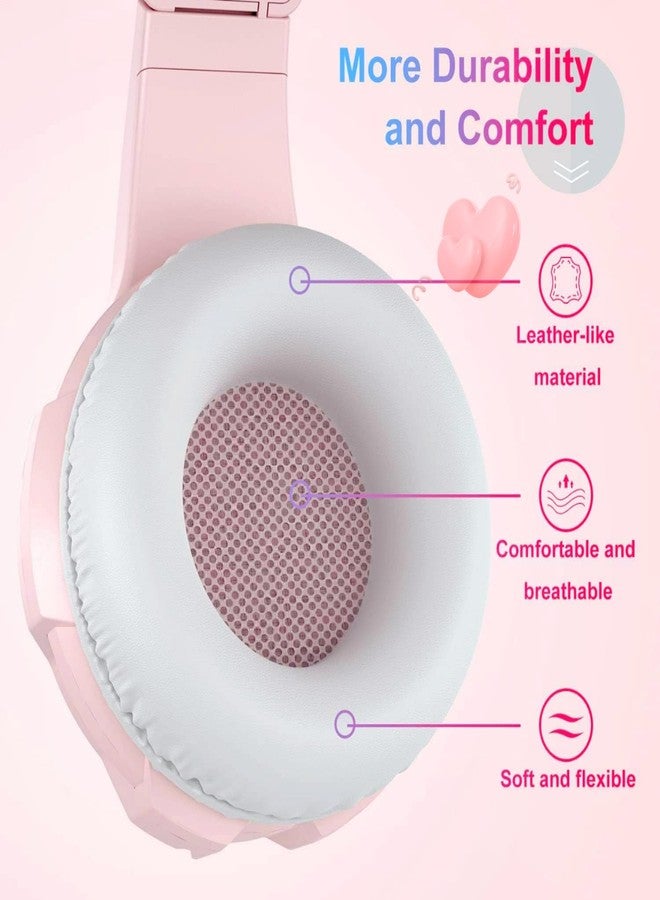 Annivia Anivia Headset Gaming Headsets - AH68S Wired Over Ear Headphone with Mic, Volume Control, Noise Isolating for Multi-Platform -Pink - Image 5