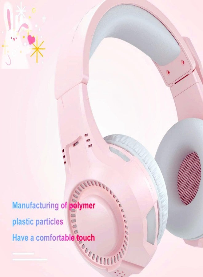 Annivia Anivia Headset Gaming Headsets - AH68S Wired Over Ear Headphone with Mic, Volume Control, Noise Isolating for Multi-Platform -Pink - Image 4