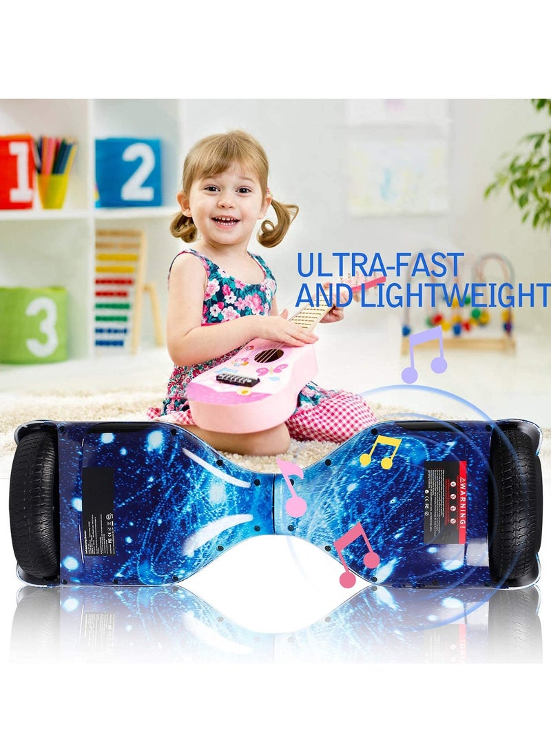 Hoverboard 6.5 Inch Self-balancing Scooter Hoverboard With Sheels Bluetooth Speaker LED Light Suitable For Children Adults