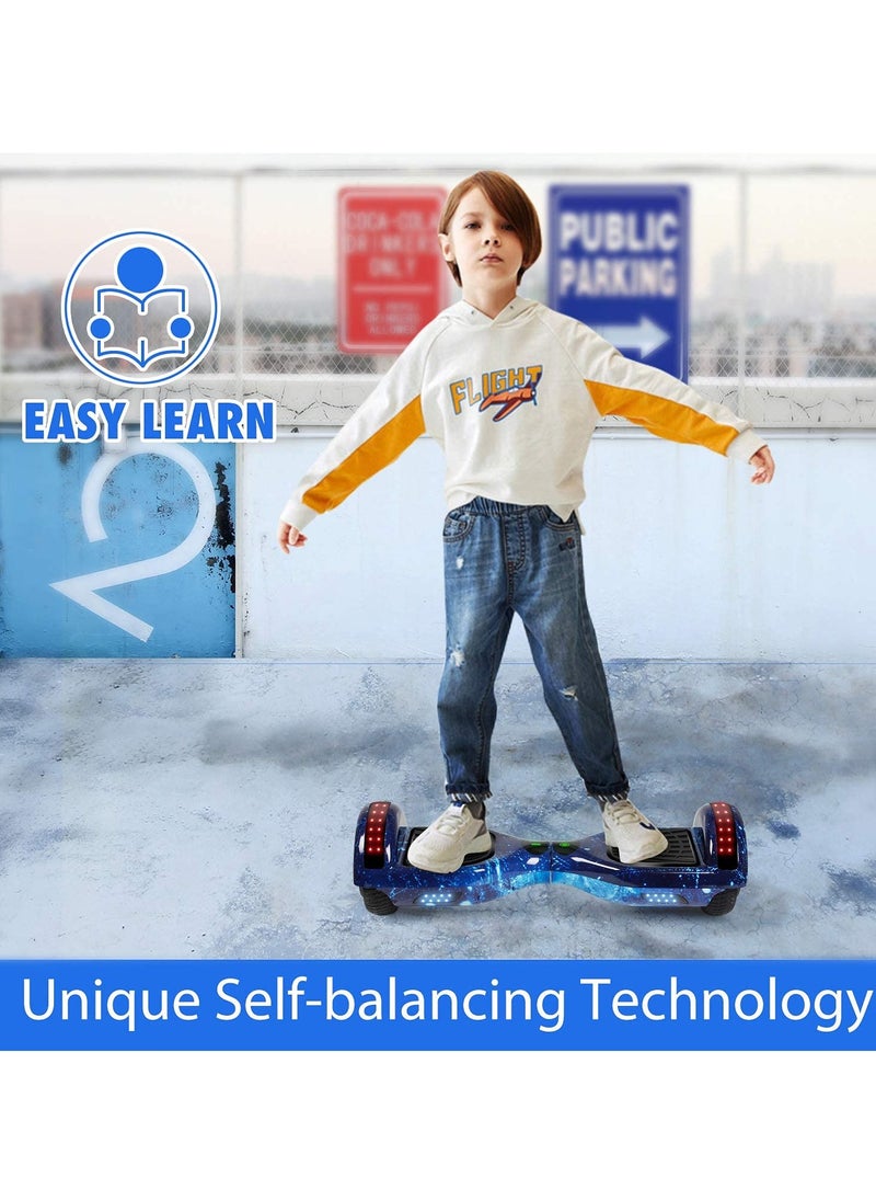 Hoverboard 6.5 Inch Self-balancing Scooter Hoverboard With Sheels Bluetooth Speaker LED Light Suitable For Children Adults