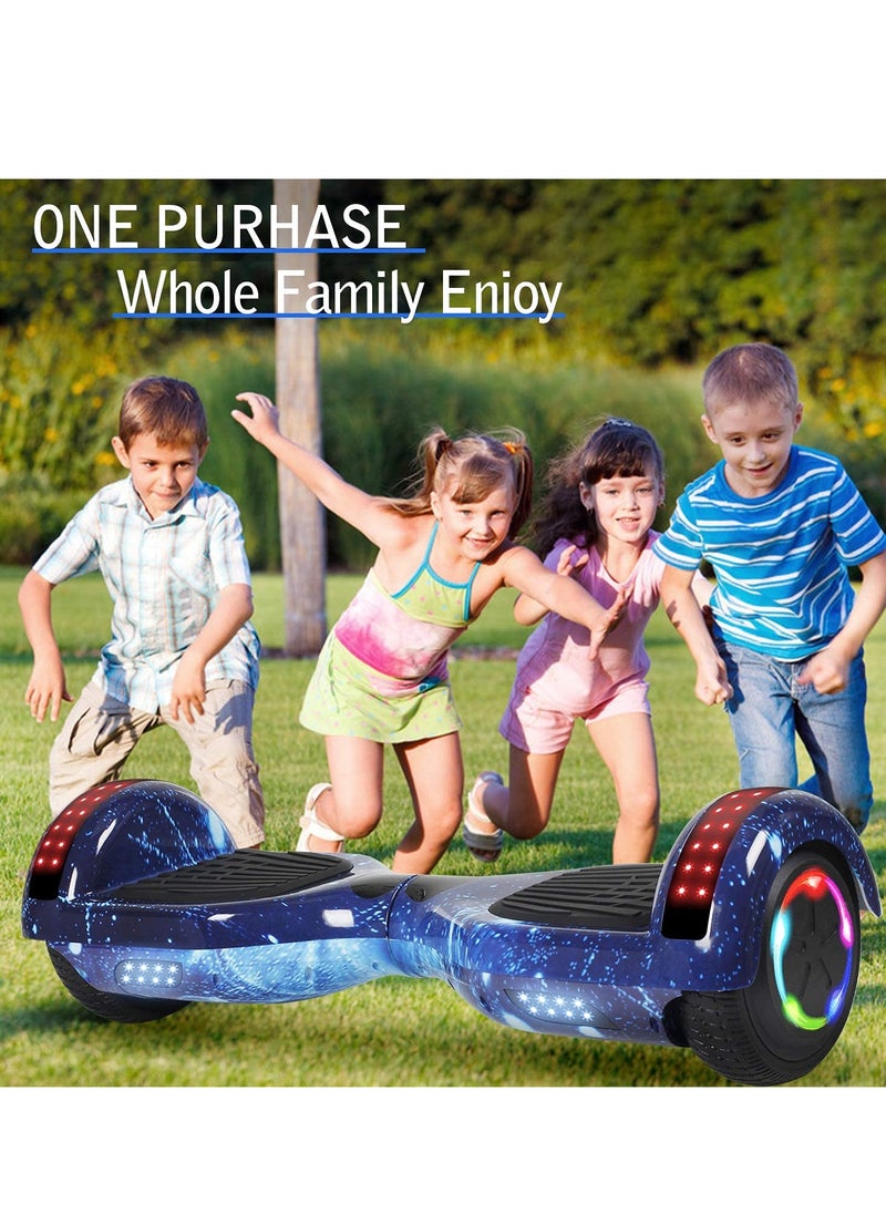 Hoverboard 6.5 Inch Self-balancing Scooter Hoverboard With Sheels Bluetooth Speaker LED Light Suitable For Children Adults
