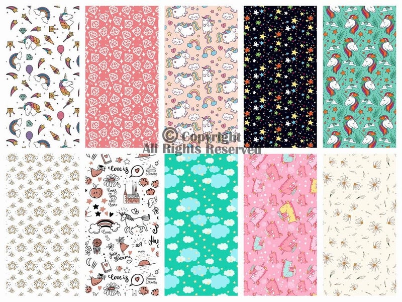 Craftido -25 Options- 100% Cotton Quilting Fabric Bundles 10pcs Fat Quarters 18â€x21â€-Medium Weight 5.2 oz- Soft Cotton for Quilting, Sewing Project, Patchwork, DIY Crafts â€“ Day Dreaming - Image 2