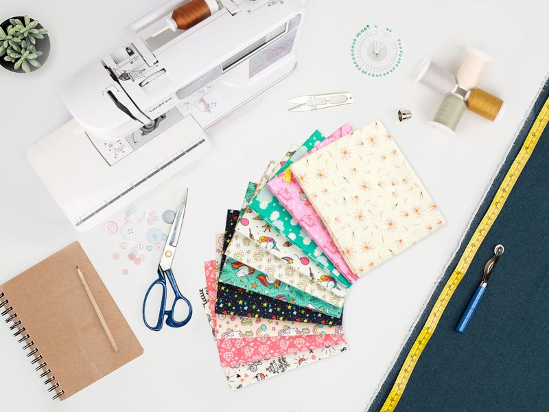 Craftido -25 Options- 100% Cotton Quilting Fabric Bundles 10pcs Fat Quarters 18â€x21â€-Medium Weight 5.2 oz- Soft Cotton for Quilting, Sewing Project, Patchwork, DIY Crafts â€“ Day Dreaming - Image 5