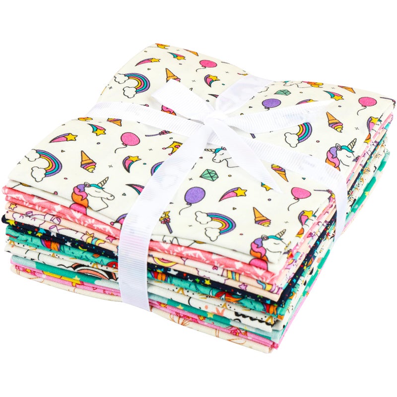 Craftido -25 Options- 100% Cotton Quilting Fabric Bundles 10pcs Fat Quarters 18â€x21â€-Medium Weight 5.2 oz- Soft Cotton for Quilting, Sewing Project, Patchwork, DIY Crafts â€“ Day Dreaming - Image 4