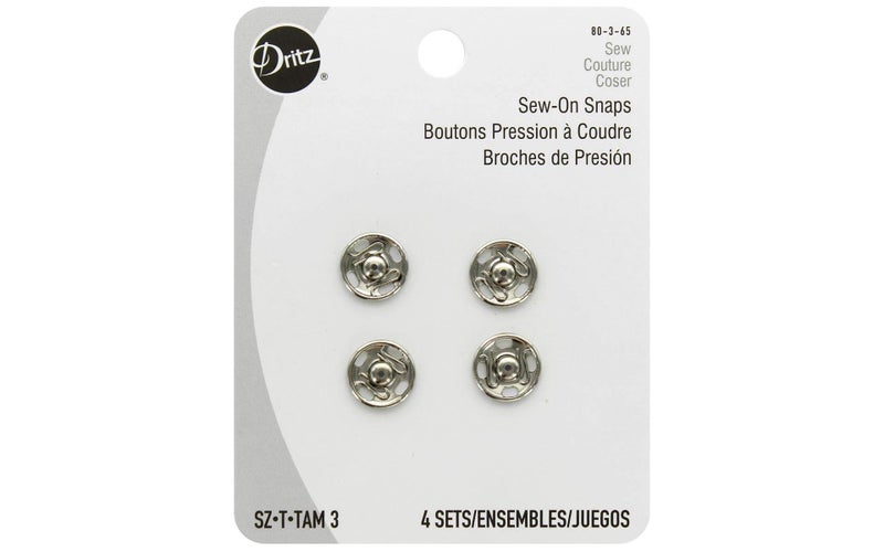 Dritz Dritz SewOn Snaps Nickel Size 3