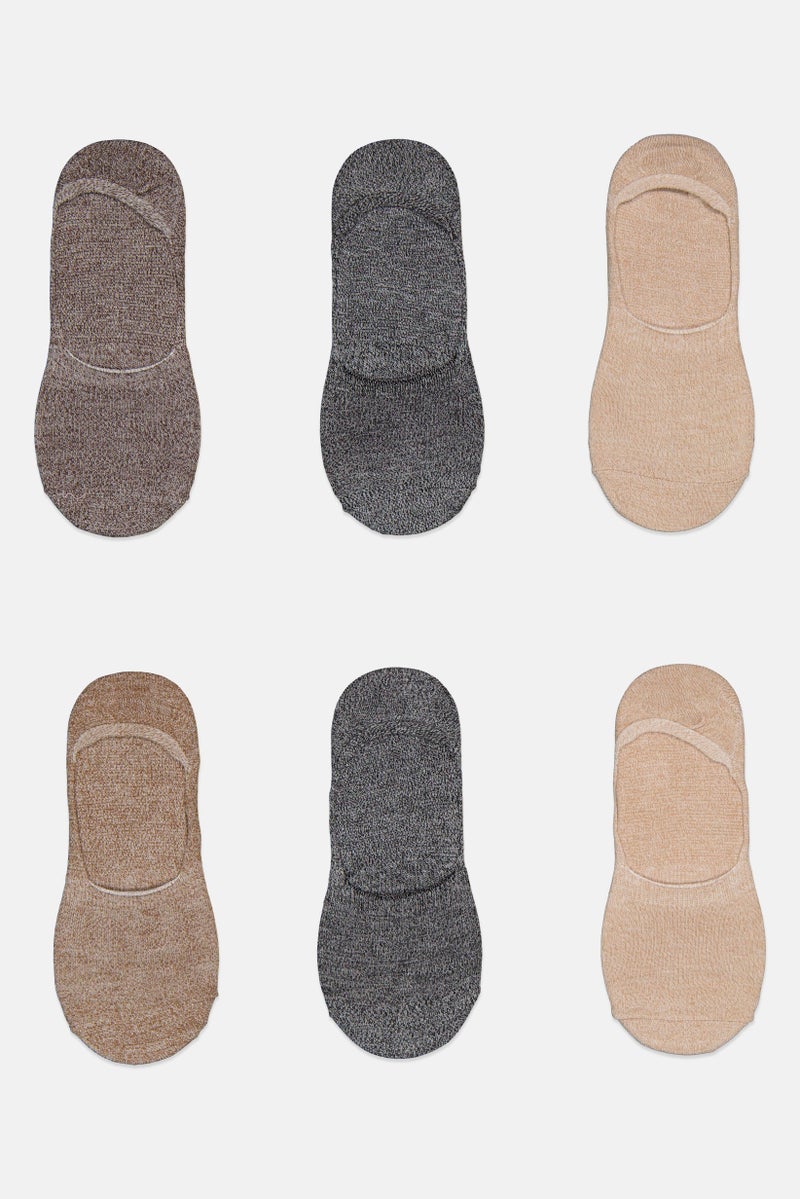 Ben Sherman Men 6 Pairs Brand Logo No Show Socks, Multicolor - Image 4