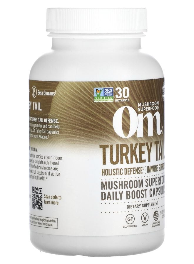 Om Mushrooms Turkey Tail 90 Vegetable Capsules - Image 2