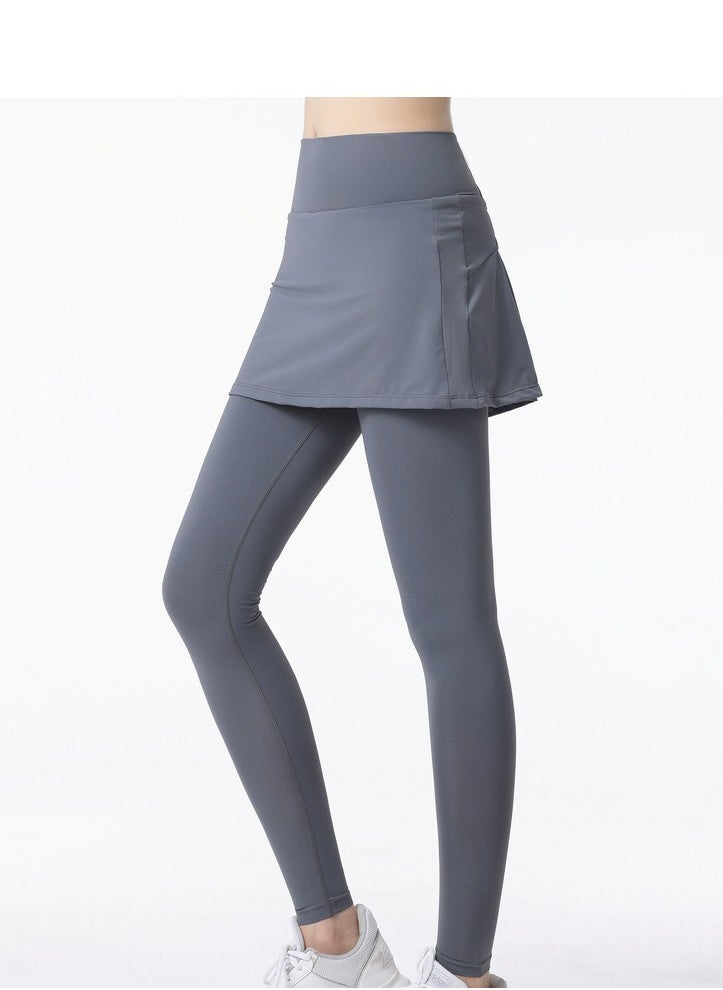 Loquat - Yoga Fake two-piece sweatpants Grey - Image 1