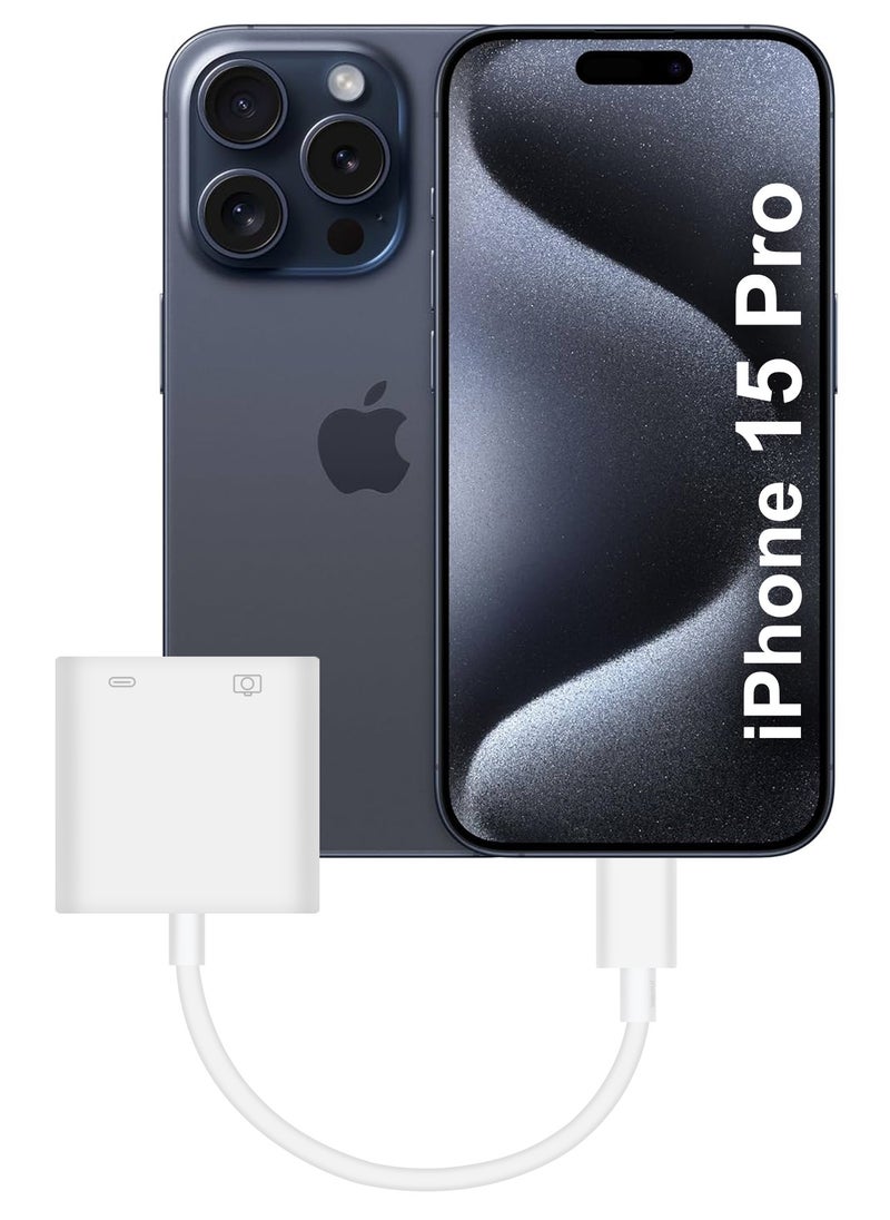 (For Apple iPhone 15 Pro) USB-C Camera Adapter Plug and Play 3.0 OTG Adapter with Charging Port Support Card Reader, USB Flash Drive, Keyboard and Mouse  - Image 1