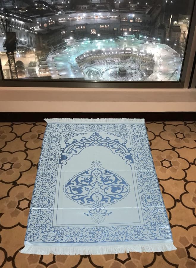 erorex Islamic Prayer Mat Set High Quality Rug And Decorative Rosary With Beautifull Pouch Ideal For Home Traveling At Office At Work For Ramadan Eid Etc Best Gift Idea Prayer Carpet Tasbih And Bag  - Image 2