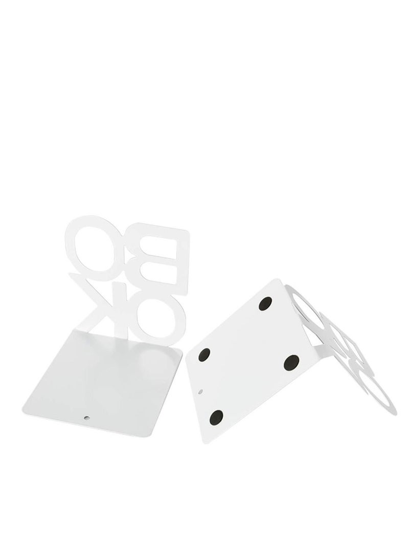 KASTWAVE نهايات كتب زخرفية معدنية لدعم رف الكتب مكتب الكتب تصميم مظهر فريد حامل كتب منزلي زخرفي معدني ثقيل 1 زوج - Image 4