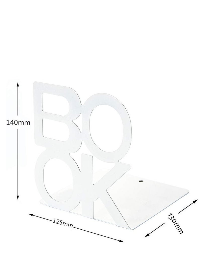 KASTWAVE نهايات كتب زخرفية معدنية لدعم رف الكتب مكتب الكتب تصميم مظهر فريد حامل كتب منزلي زخرفي معدني ثقيل 1 زوج - Image 2