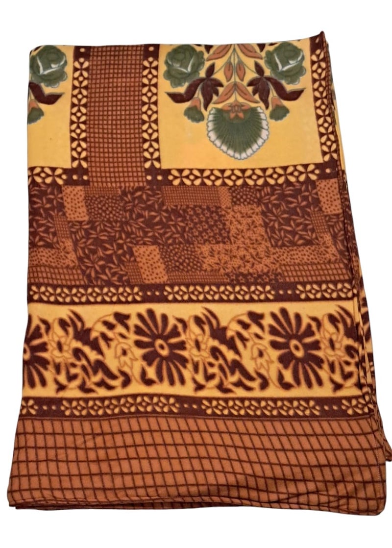 MAMRAJ Single Bed ||Fleece|| Quilt Cover/Duvet Cover/Rajai Cover/Blanket Cover for Winters (60×90 Inches) (GC-Rust) - Image 3