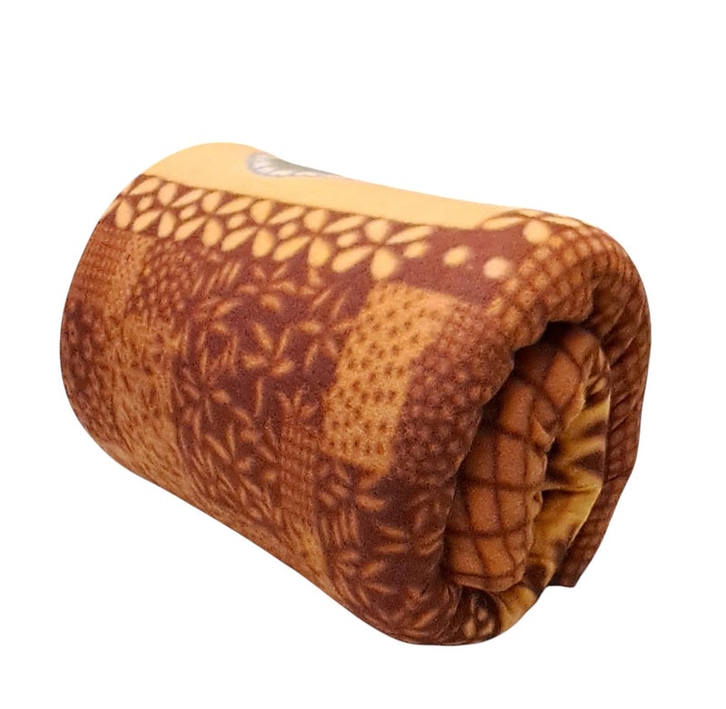MAMRAJ Single Bed ||Fleece|| Quilt Cover/Duvet Cover/Rajai Cover/Blanket Cover for Winters (60×90 Inches) (GC-Rust) - Image 5