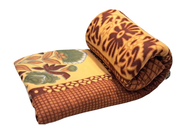 MAMRAJ Single Bed ||Fleece|| Quilt Cover/Duvet Cover/Rajai Cover/Blanket Cover for Winters (60×90 Inches) (GC-Rust) - Image 2