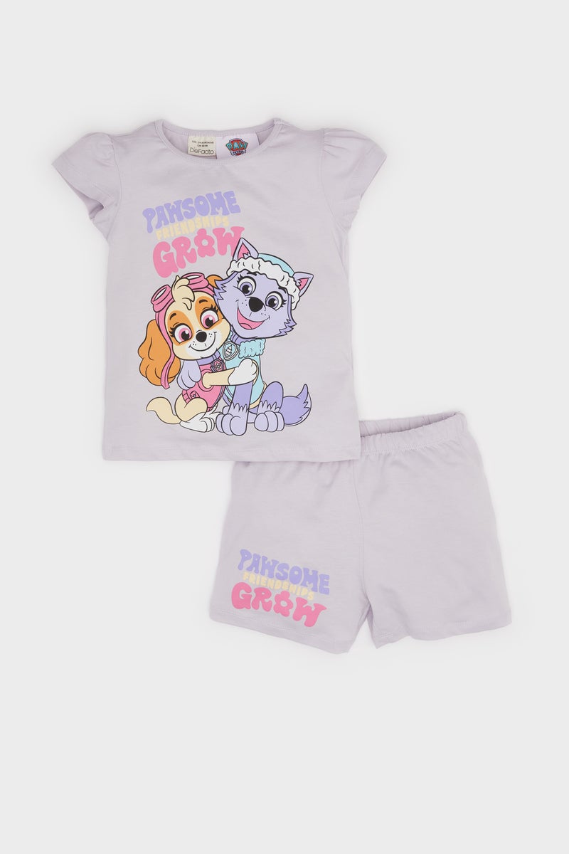 DeFacto Baby Girl 2 piece Regular Fit PAW Patrol Licensed Knitted Pyjamas  - Image 1