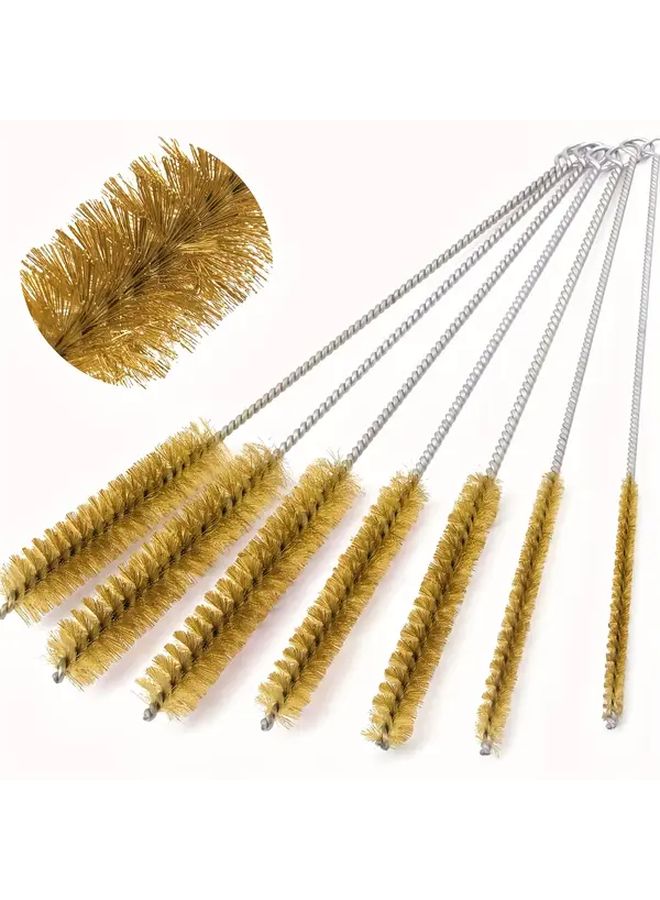 7pcs Steel Wire Tube Brush Kit Heavy Duty Metal Brushes For Pipes Drains Cleaning - Image 2