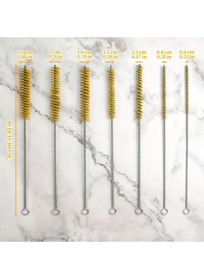 7pcs Steel Wire Tube Brush Kit Heavy Duty Metal Brushes For Pipes Drains Cleaning - Image 3