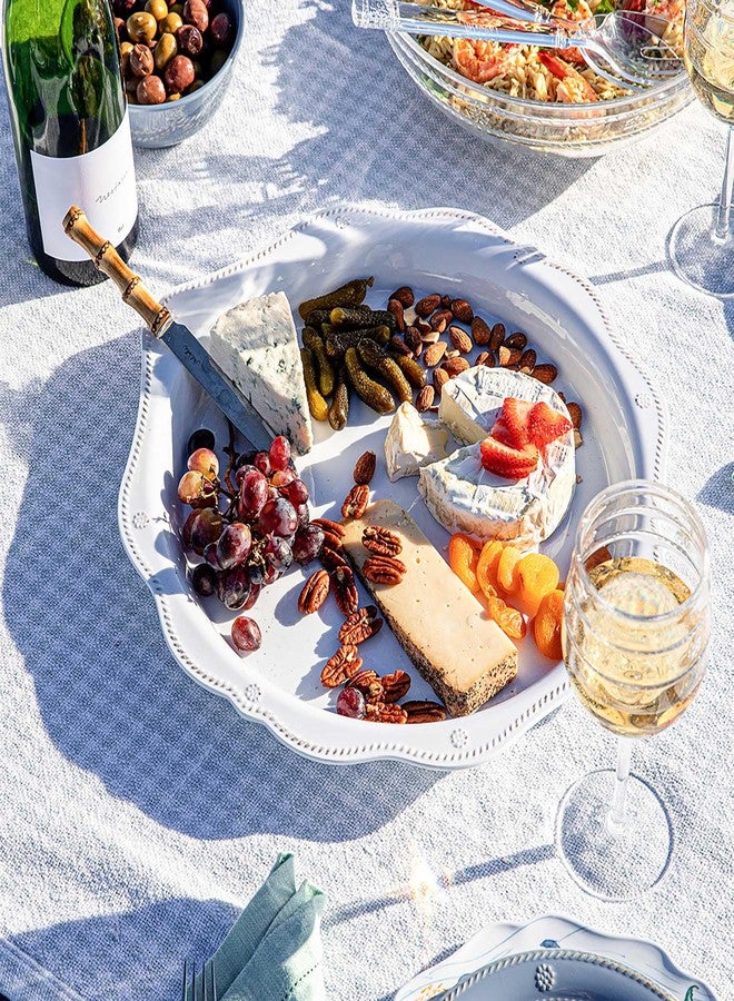 Juliska Berry & Thread Melamine Platter - Whitewash - Unbreakable White Embossed Plate - Image 4