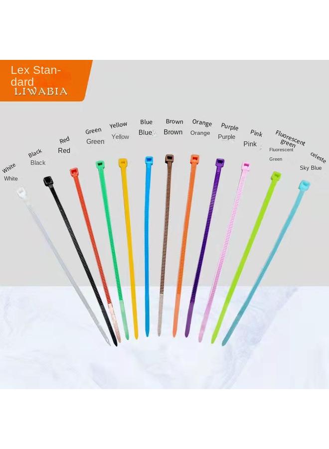 Bluejw Color Cable Tie With Red, Yellow, Blue And Green Buckle Tightening Rope Binding Cable Tie With Plastic Self-locking Nylon Cable Tie - Image 3