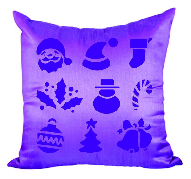 CLODEGS Christmas Designs Stencil - 6.5 x 6.5 inch (M) - Reusable Kids DIY Christmas Card Stencil Template - Use on Paper Projects Scrapbook Journal Walls Floors Fabric Furniture Glass Wood etc. - Image 4