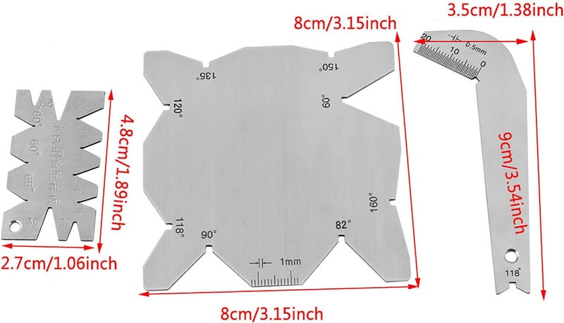 stainless steel angle gauge set with drill bit, high hardness and durable, ideal for drilling angle measurement and polishing inspection, suitable for DIY enthusiasts and professionals - Image 3