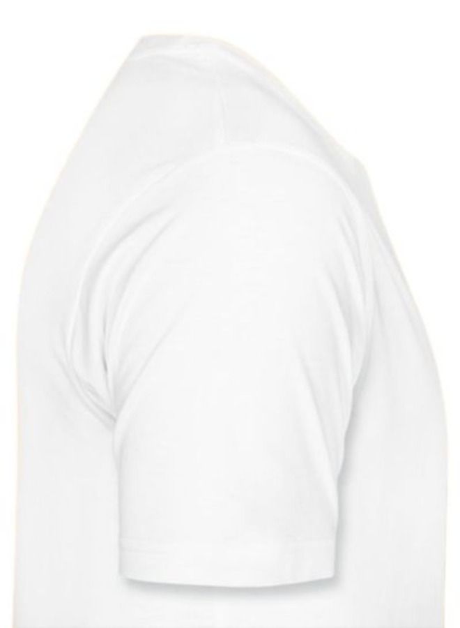 Eid Mubarak Islamic Fasting Outfit Crew Neck Short Sleeve T-Shirt - White - Image 3