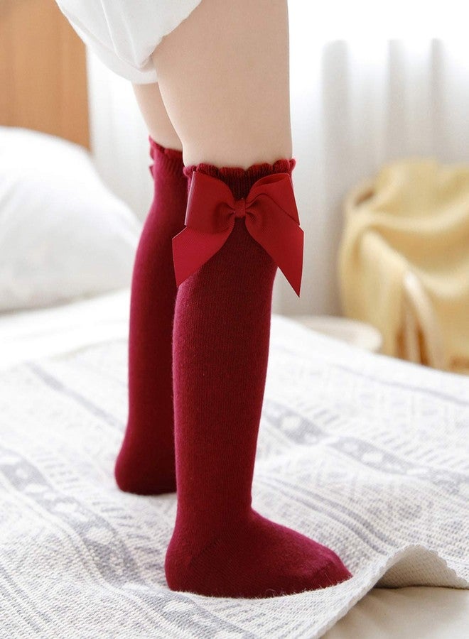 زاندو جوارب قطنية للأطفال الرضع من زاندو، جوارب طويلة دافئة تصل إلى الركبة، جوارب أنبوبية مكشكشة للجنسين، ألوان وردي وأحمر ورمادي وأسود وأبيض، مقاسات من 0 إلى 6 أشهر / من 6 إلى 12 شهرًا - Image 2