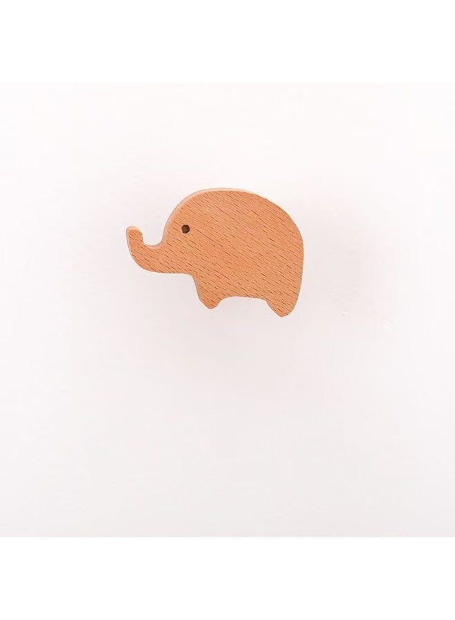 5-pieces Cartoon Animal Shape Zoo Theme Wooden Wall Mounted Hook For Kids Room Rabbit Lion Cute Wall Cloth Hat Key Hanging Hook For Livingroom Entrance Bedroom - Image 5