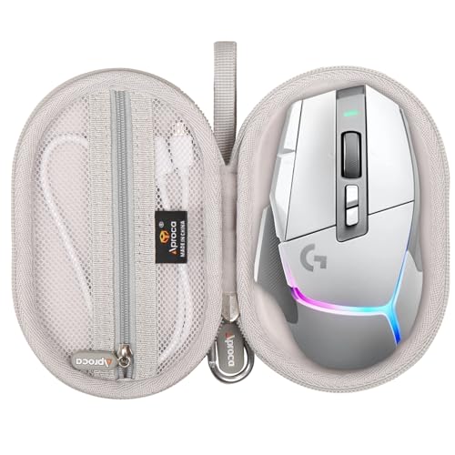 Aproca Grey Portable Hard Storage Case, for Logitech G502 X Plus Lightspeed Wireless Optical Mouse - Image 1
