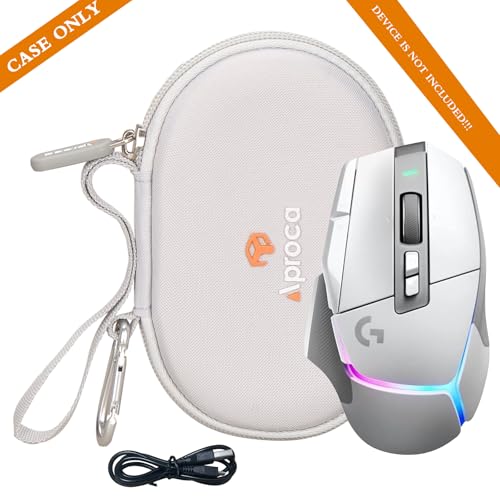 Aproca Grey Portable Hard Storage Case, for Logitech G502 X Plus Lightspeed Wireless Optical Mouse - Image 4