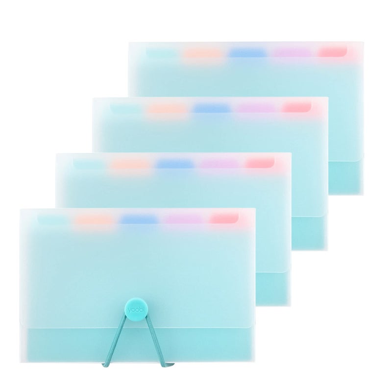 Yoobi Index Legal Dividers Card Holder Set 3x5 â€“ Pack of 4 with Storage Cases & Tab Dividers â€“ Holds 100 Cards Each â€“ Colorful Note Card Organizer for Students, Teachers & Office Use - Image 1
