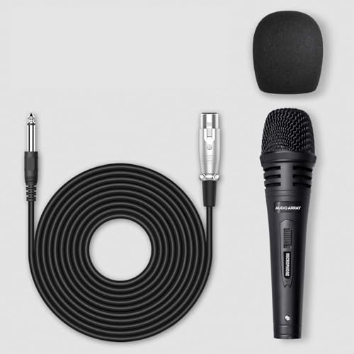 Audio Array AM-C3 XLR to TRS Dynamic Handheld Karaoke Microphone | Premium Metal Built with 3M Cable | Singing, Public Meetings, Studio Recording, Live Show, Party, Church, Wedding - Image 2