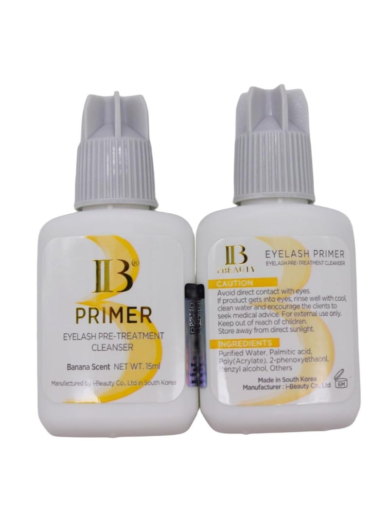 Ibeauti iBeauty Lash Glue Primer Eyelash Pre-Treatment Banana Scent Adhesive Primer for Eyelash Extension Korean Makeup 15ml  - Image 1