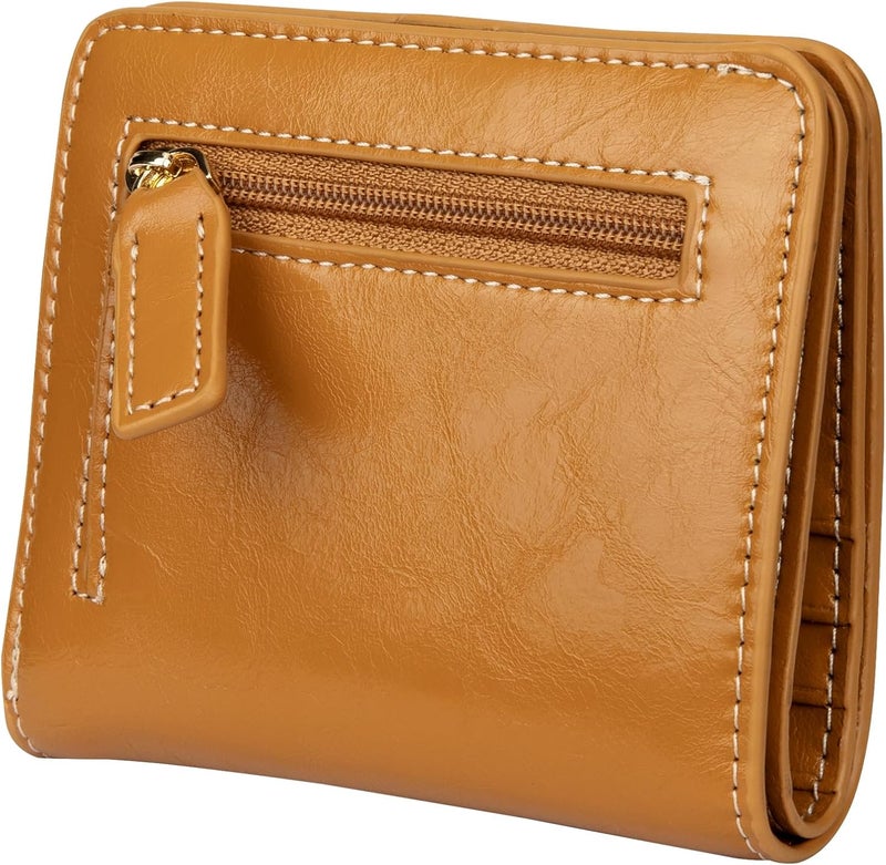 Itslife Women's Rfid Blocking Small Compact Bifold Leather Pocket Wallet Ladies Mini Purse with id Window - Image 1